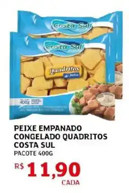 Assaí Atacadista Peixe empanado congelado quadritos costa sul oferta