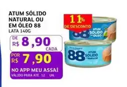Assaí Atacadista Atum sólido natural ou em óleo 88 oferta