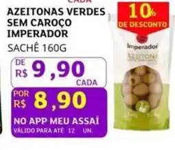 Assaí Atacadista Azeitonas verdes sem caroço imperador oferta
