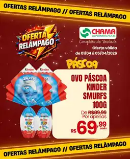 Chama Supermercados Ovo páscoa kinder smurfs oferta