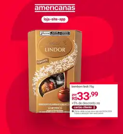 Lojas Americanas bombom lindt oferta