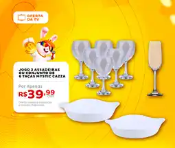Casa e Vídeo Jogo 2 assadeiras ou conjunto de 6 taças mystic cazza oferta