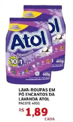 Assaí Atacadista Lava-roupas em pó encantos da lavanda atol pacote oferta