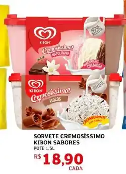 Assaí Atacadista Sorvete cremosíssimo kibon sabores oferta