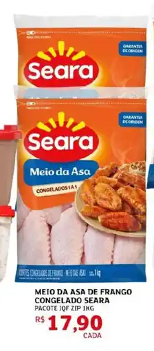 Assaí Atacadista Meio da asa de frango congelado seara pacote iqf zip oferta
