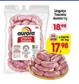 Cercadão Linguica Toscana Aurora 1kg oferta