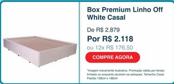 Box premium linho off white casal