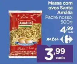 Carrefour Massa com ovos Santa Amália Padre nosso, oferta