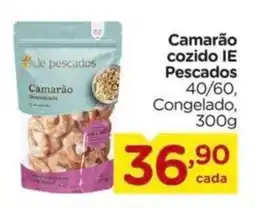 Carrefour Camarão cozido IE Pescados 40/60, Congelado, oferta