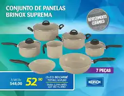 Lojas Cem Conjunto de panelas brinox suprema oferta