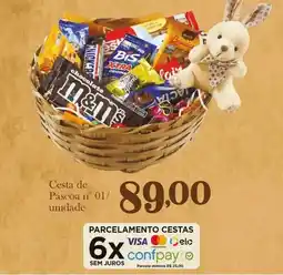 Confiança Supermercados Cesta de Páscoa nº 01/ unidade oferta