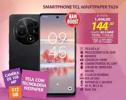 Lojas Cem Smartphone tcl 60nxtpaper t626 oferta