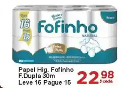 Rossi Supermercado Papel Hig. Fofinho F.Dupla 30m oferta