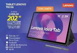 Lojas Cem Tablet lenovo TB336 oferta