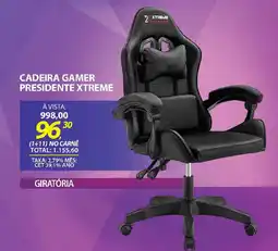 Lojas Cem Cadeira gamer presidente xtreme oferta