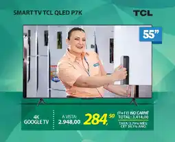 Lojas Cem Smart tv tcl qled p7k oferta