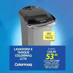 Lojas Cem Lavadora e tanque colormaq lct6 oferta