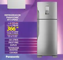 Lojas Cem Refrigerador panasonic bt71pv4x oferta