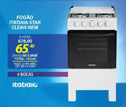 Lojas Cem Fogão itatiaia star clean new 4 bocas oferta