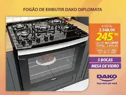 Lojas Cem Fogão de embutir dako diplomata oferta