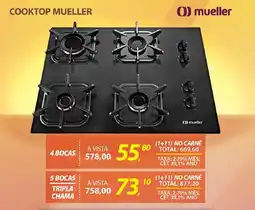 Lojas Cem Cooktop mueller 4 bocas oferta