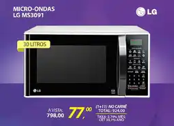 Lojas Cem Micro-ondas lg ms3091 oferta
