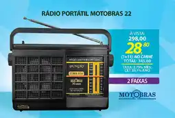 Lojas Cem Rádio portátil motobras 22 oferta