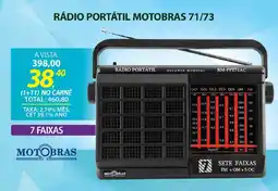 Lojas Cem Rádio portátil motobras 71/73 oferta