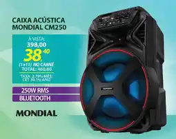 Lojas Cem Caixa acústica mondial cm250 oferta