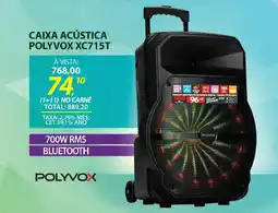 Lojas Cem Caixa acústica polyvox xc715t oferta