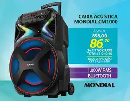 Lojas Cem Caixa acústica mondial cm1000 oferta