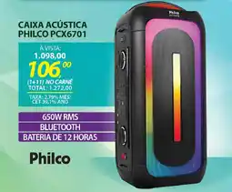 Lojas Cem Caixa acústica philco pcx6701 oferta
