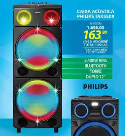 Lojas Cem Caixa acústica philips tax5509 oferta