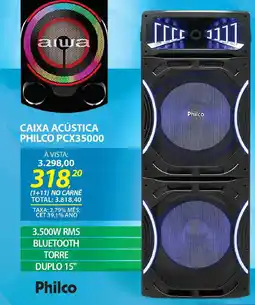 Lojas Cem Caixa acústica philco pcx35000 oferta
