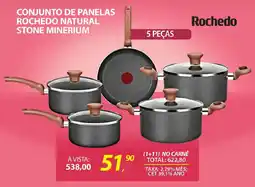 Lojas Cem Conjunto de panelas rochedo natural stone minerium oferta