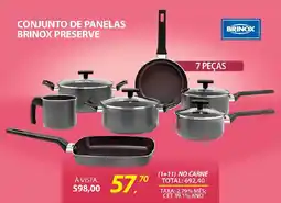 Lojas Cem Conjunto de panelas brinox preserve oferta