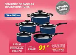 Lojas Cem Conjunto de panelas tramontina tunis oferta