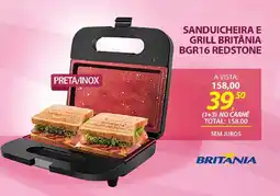 Lojas Cem Sanduicheira e grill britânia bgr16 redstone oferta