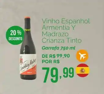 Oba Hortifruti Vinho Espanhol Armentia Y Madrazo Crianza Tinto 20% Desconto oferta