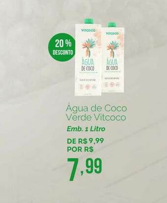 Oba Hortifruti Agua De Coco Verde Vitcoco 20% Desconto oferta