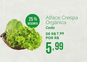 Oba Hortifruti Alface Crespa Orgânica oferta