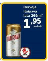 Roldão Cerveja Itaipava Lata 269ml oferta