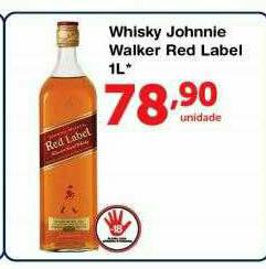 Roldão Whisky Johnnie Walker Red Label oferta