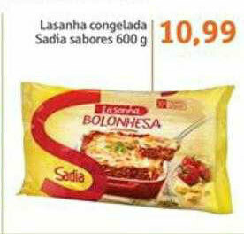 Sonda Lasanha Congelada Sadia Sabores oferta