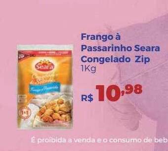 Villarreal Supermercados Frango à Passarinho Seara Congelado Zip oferta