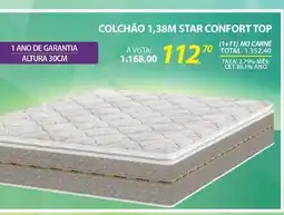 Lojas Cem Colchão 1,38m star confort top oferta