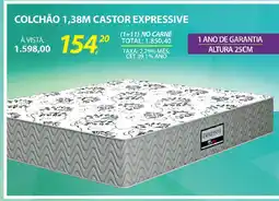 Lojas Cem Colchão 1,38m castor expressive oferta