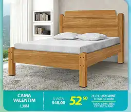 Lojas Cem Cama valentim 1,38m oferta
