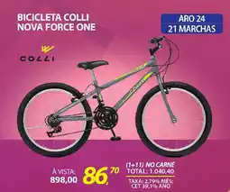 Lojas Cem Bicicleta colli nova force one oferta