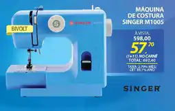 Lojas Cem Máquina de costura singer m1005 oferta